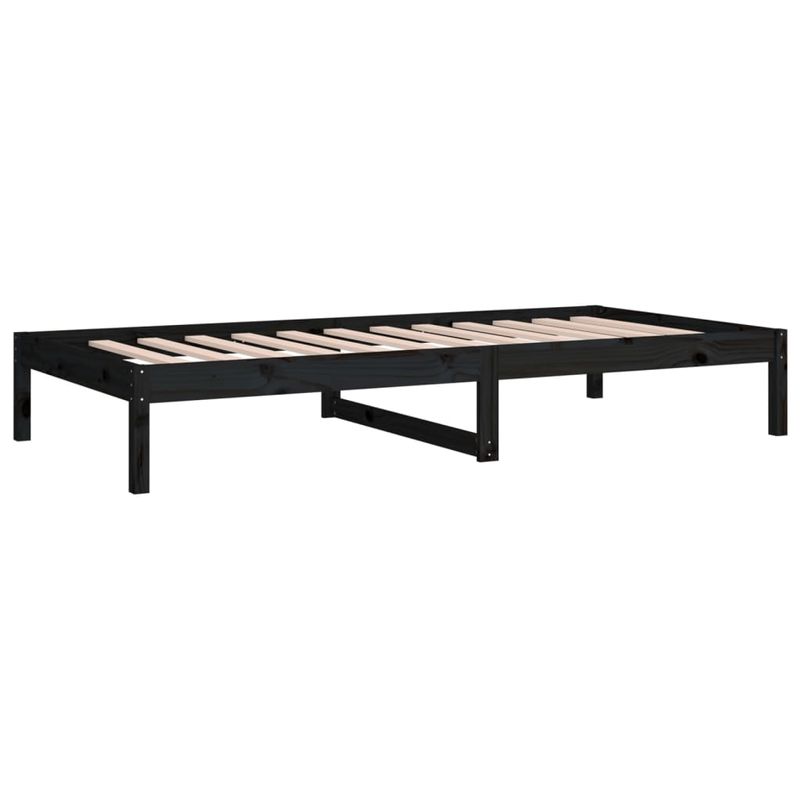 Casa si Gradina - Mobilier - Paturi si accesorii - Paturi - Pat de zi, negru, 80x200 cm, lemn masiv de pin - Infinity.ro