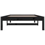 Casa si Gradina - Mobilier - Paturi si accesorii - Paturi - Pat de zi, negru, 80x200 cm, lemn masiv de pin - Infinity.ro