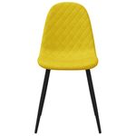 Casa si Gradina - Mobilier - Scaune si fotolii - Scaune - Scaune de bucatarie, 2 buc., galben mustar, catifea - Infinity.ro