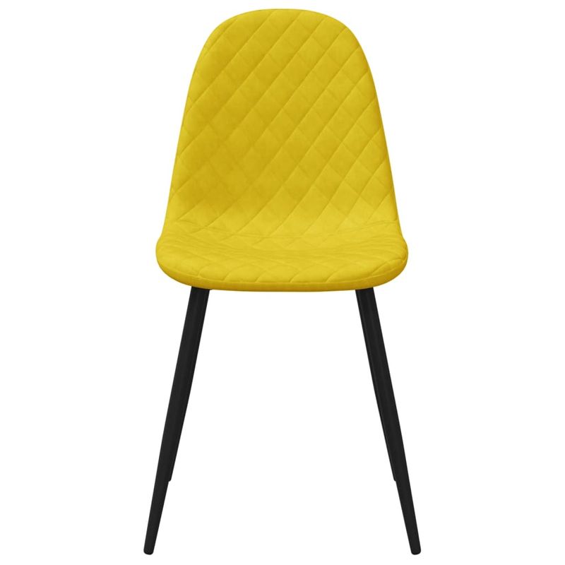 Casa si Gradina - Mobilier - Scaune si fotolii - Scaune - Scaune de bucatarie, 2 buc., galben mustar, catifea - Infinity.ro