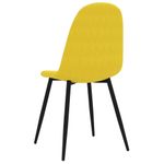 Casa si Gradina - Mobilier - Scaune si fotolii - Scaune - Scaune de bucatarie, 2 buc., galben mustar, catifea - Infinity.ro