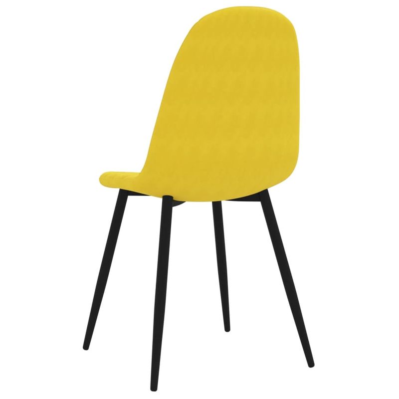 Casa si Gradina - Mobilier - Scaune si fotolii - Scaune - Scaune de bucatarie, 2 buc., galben mustar, catifea - Infinity.ro