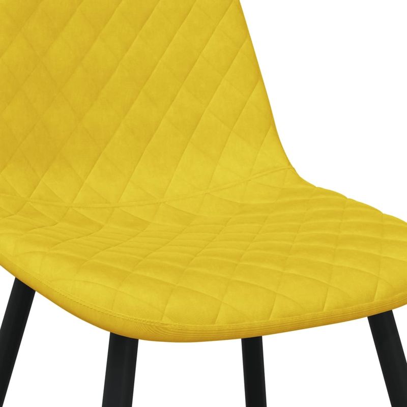 Casa si Gradina - Mobilier - Scaune si fotolii - Scaune - Scaune de bucatarie, 2 buc., galben mustar, catifea - Infinity.ro
