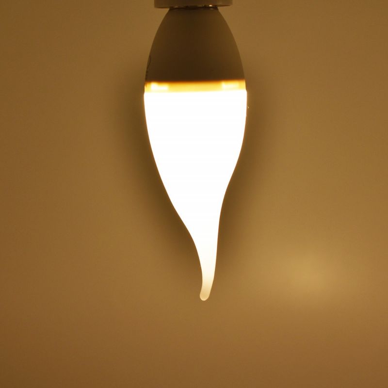 Casa si Gradina - Corpuri si surse de iluminat - Becuri si tuburi neon - Becuri - Bec led flacara 5W (35W), E14, C37T, 410lm, lumina calda (3000K), opal, Braytron - Infinity.ro