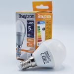 Casa si Gradina - Corpuri si surse de iluminat - Becuri si tuburi neon - Becuri - Bec led sferic 5W (32W), E14, P45, 370lm, lumina calda (3000K), opal, Braytron - Infinity.ro