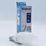 Casa si Gradina - Corpuri si surse de iluminat - Becuri si tuburi neon - Becuri - Bec led lumanare 7W (45W), E14, C37, 460lm, lumina rece (6500K), opal, Braytron - Infinity.ro