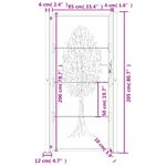 Casa si Gradina - Constructii - Usi interior, exterior si garaj - Usi garaj - Poarta de gradina, 105x205 cm, otel corten, model copac - Infinity.ro
