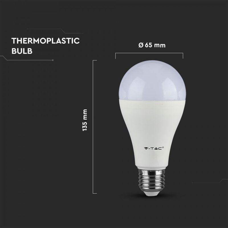 Casa si Gradina - Corpuri si surse de iluminat - Becuri si tuburi neon - Becuri - Bec led 17W(100W), E27, cip Samsung, 1521 lm, lumina calda, V-TAC - Infinity.ro