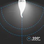 Casa si Gradina - Corpuri si surse de iluminat - Becuri si tuburi neon - Becuri - Bec led flacara 4W (30W), E14, C37T, 320 lm, lumina rece (6400K), opal, V-TAC - Infinity.ro