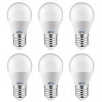Casa si Gradina - Corpuri si surse de iluminat - Becuri si tuburi neon - Becuri - Set 6 becuri led sferice E27, 8W (54 W), 700 lm, lumina calda, GTV - Infinity.ro