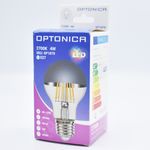 Casa si Gradina - Corpuri si surse de iluminat - Becuri si tuburi neon - Becuri - Bec LED Vintage 4W (27W), E27, A60, 400 lm, lumina calda (2700K), argintiu, Optonica - Infinity.ro