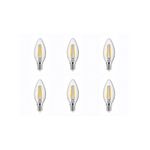 Casa si Gradina - Corpuri si surse de iluminat - Becuri si tuburi neon - Becuri - Set 6 becuri led, lumanare, E14, 4W(35W), 400 lm, lumina calda, GTV - Infinity.ro