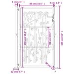 Casa si Gradina - Constructii - Usi interior, exterior si garaj - Usi garaj - Poarta pentru gradina, antracit, 105x155 cm, otel, model bambus - Infinity.ro