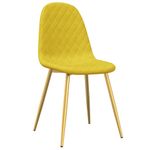 Casa si Gradina - Mobilier - Scaune si fotolii - Scaune - Scaune de bucatarie, 2 buc., galben mustar, catifea - Infinity.ro