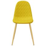 Casa si Gradina - Mobilier - Scaune si fotolii - Scaune - Scaune de bucatarie, 2 buc., galben mustar, catifea - Infinity.ro