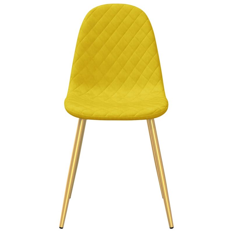 Casa si Gradina - Mobilier - Scaune si fotolii - Scaune - Scaune de bucatarie, 2 buc., galben mustar, catifea - Infinity.ro
