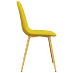 Casa si Gradina - Mobilier - Scaune si fotolii - Scaune - Scaune de bucatarie, 2 buc., galben mustar, catifea - Infinity.ro