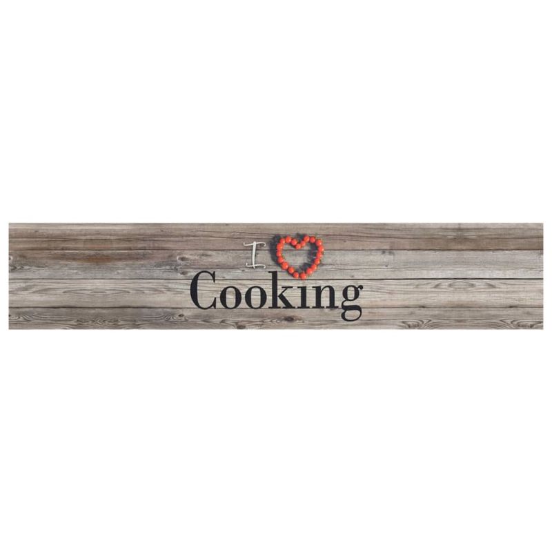 Casa si Gradina - Textile si covoare - Covoare - Covoare casa - Covor de bucatarie lavabil Cooking, gri, 60x300 cm, catifea - Infinity.ro