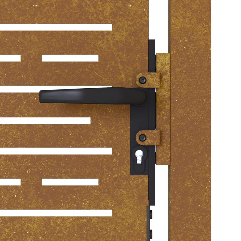 Casa si Gradina - Constructii - Usi interior, exterior si garaj - Usi garaj - Poarta pentru gradina, 105x80 cm, otel corten, dreptunghiuri - Infinity.ro