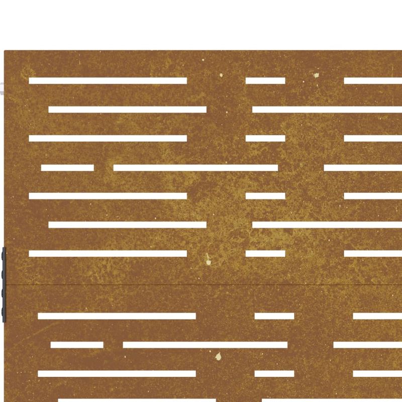 Casa si Gradina - Constructii - Usi interior, exterior si garaj - Usi garaj - Poarta pentru gradina, 105x80 cm, otel corten, dreptunghiuri - Infinity.ro