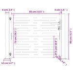 Casa si Gradina - Constructii - Usi interior, exterior si garaj - Usi garaj - Poarta pentru gradina, 105x80 cm, otel corten, dreptunghiuri - Infinity.ro