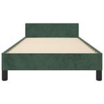 Casa si Gradina - Mobilier - Paturi si accesorii - Paturi - Cadru de pat cu tablie, verde inchis, 100x200 cm, catifea - Infinity.ro