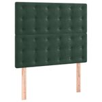 Casa si Gradina - Mobilier - Paturi si accesorii - Paturi - Cadru de pat cu tablie, verde inchis, 100x200 cm, catifea - Infinity.ro