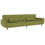 Casa si Gradina - Mobilier - Canapele si coltare - Canapele - Canapea extensibila cu 2 locuri 2 perne verde deschis catifea - Infinity.ro