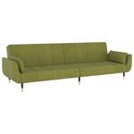 Casa si Gradina - Mobilier - Canapele si coltare - Canapele - Canapea extensibila cu 2 locuri 2 perne verde deschis catifea - Infinity.ro