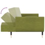 Casa si Gradina - Mobilier - Canapele si coltare - Canapele - Canapea extensibila cu 2 locuri 2 perne verde deschis catifea - Infinity.ro
