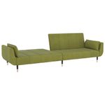 Casa si Gradina - Mobilier - Canapele si coltare - Canapele - Canapea extensibila cu 2 locuri 2 perne verde deschis catifea - Infinity.ro