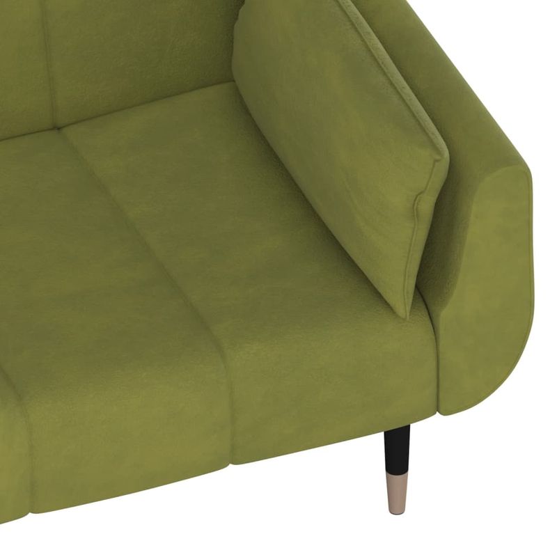 Casa si Gradina - Mobilier - Canapele si coltare - Canapele - Canapea extensibila cu 2 locuri 2 perne verde deschis catifea - Infinity.ro