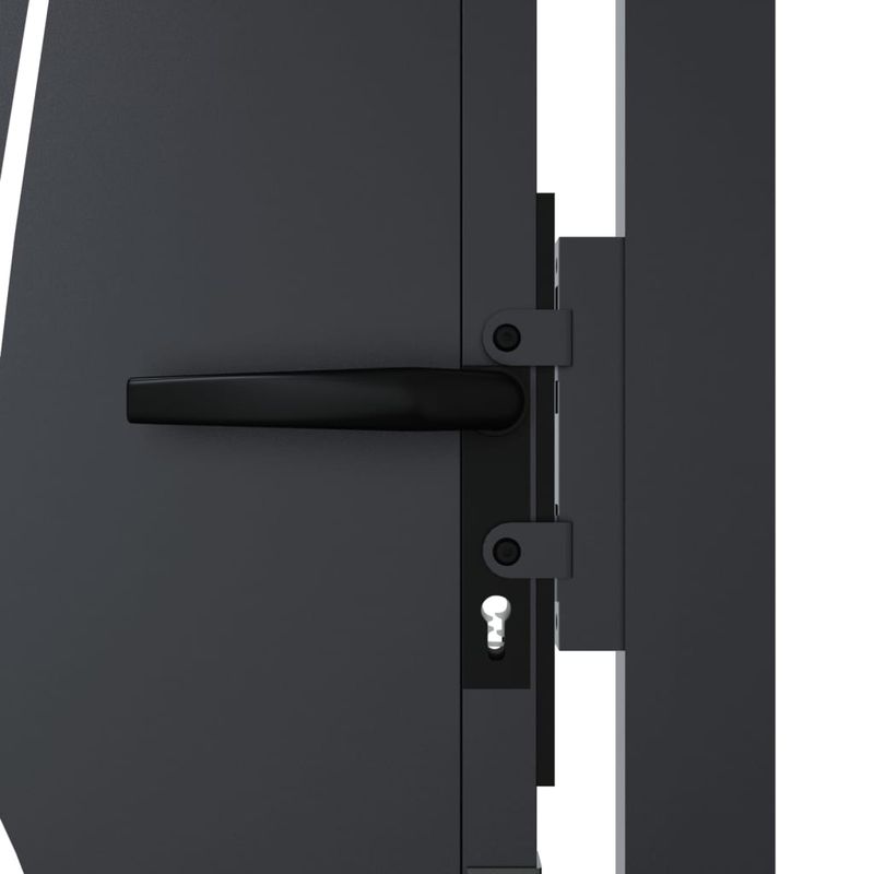 Casa si Gradina - Constructii - Usi interior, exterior si garaj - Usi garaj - Poarta pentru gradina, antracit, 105x180 cm, otel, model iarba - Infinity.ro