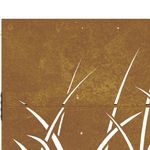 Casa si Gradina - Constructii - Usi interior, exterior si garaj - Usi garaj - Poarta pentru gradina, 85x75 cm, otel corten, model iarba - Infinity.ro