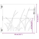 Casa si Gradina - Constructii - Usi interior, exterior si garaj - Usi garaj - Poarta pentru gradina, 85x75 cm, otel corten, model iarba - Infinity.ro