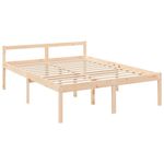 Casa si Gradina - Mobilier - Paturi si accesorii - Paturi - Cadru de pat senior cu tablie single mic, 160x200 cm, lemn masiv - Infinity.ro