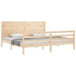 Casa si Gradina - Mobilier - Paturi si accesorii - Paturi - Cadru de pat cu tablie, lemn masiv de pin - Infinity.ro