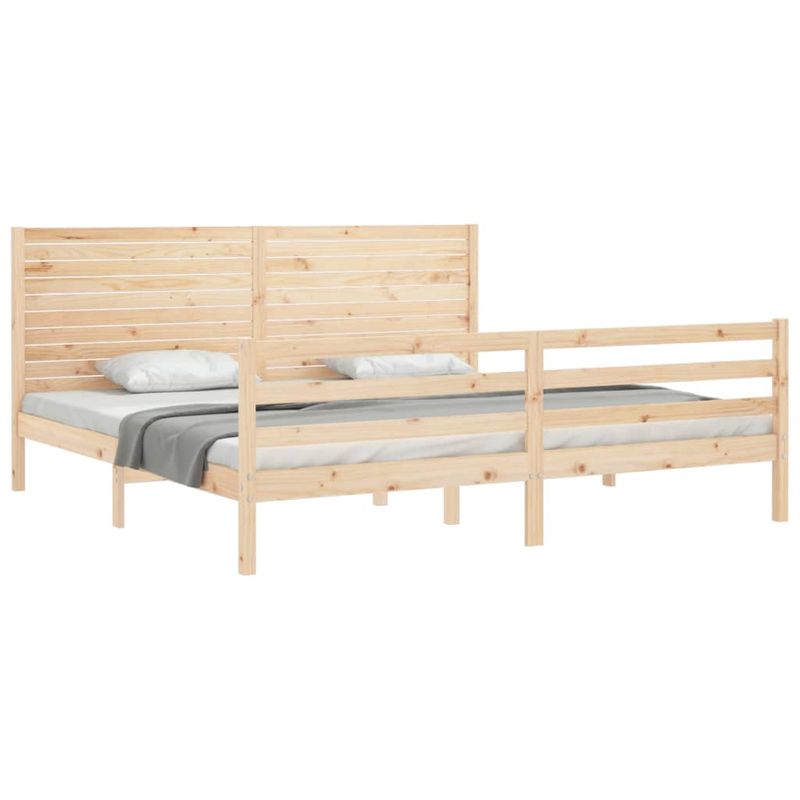 Casa si Gradina - Mobilier - Paturi si accesorii - Paturi - Cadru de pat cu tablie, lemn masiv de pin - Infinity.ro