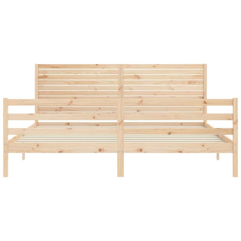 Casa si Gradina - Mobilier - Paturi si accesorii - Paturi - Cadru de pat cu tablie, lemn masiv de pin - Infinity.ro