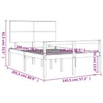 Casa si Gradina - Mobilier - Paturi si accesorii - Paturi - Cadru de pat senior cu tablie single mic, 140x200 cm, alb, lemn masiv - Infinity.ro