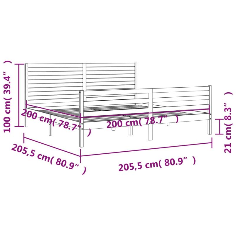 Casa si Gradina - Mobilier - Paturi si accesorii - Paturi - Cadru de pat cu tablie, lemn masiv de pin - Infinity.ro