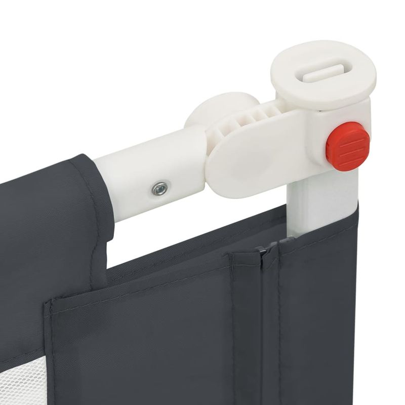 Casa si Gradina - Mobilier - Mobilier copii - Tarcuri copii - Balustrada de protectie pat copii, gri inchis, 200x25 cm textil - Infinity.ro