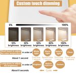 Casa si Gradina - Corpuri si surse de iluminat - Veioze si lampi - Lampi de veghe - Lampa birou Led Wireless, cu Acumulator 18650 mAh, pliabil, rotativ 180°, 3 intensitati luminoase reglabile, Alb - Infinity.ro