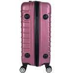 Sport si Outdoor - Articole de voiaj - Trolere - Troler Mare, Quasar & Co.®, Model Compatible Air, 4 roti 360 grade, cifru, maner telescopic, ABS,77x52x31 cm, roz pudrat - Infinity.ro