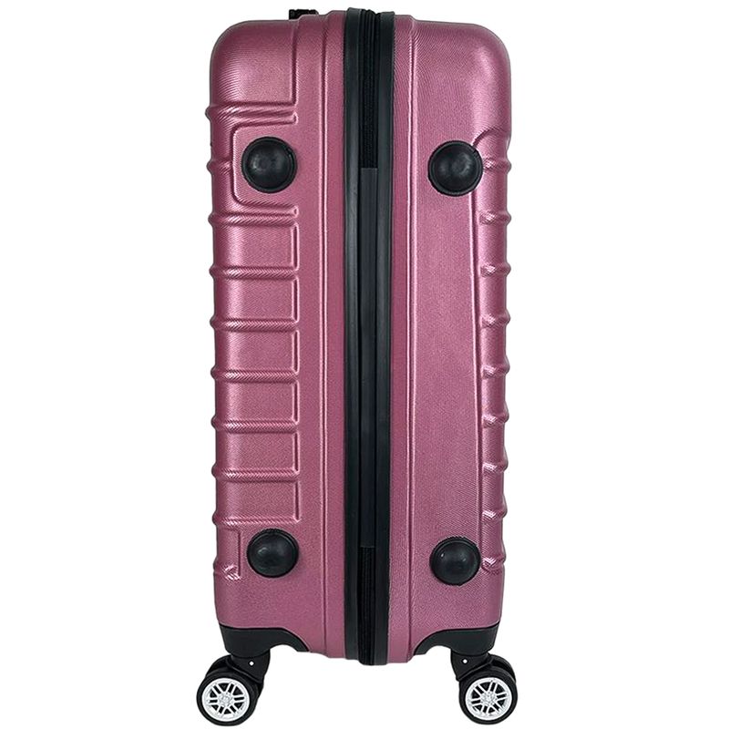 Sport si Outdoor - Articole de voiaj - Trolere - Troler Mare, Quasar & Co.®, Model Compatible Air, 4 roti 360 grade, cifru, maner telescopic, ABS,77x52x31 cm, roz pudrat - Infinity.ro