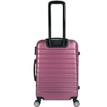 Sport si Outdoor - Articole de voiaj - Trolere - Troler Mare, Quasar & Co.®, Model Compatible Air, 4 roti 360 grade, cifru, maner telescopic, ABS,77x52x31 cm, roz pudrat - Infinity.ro