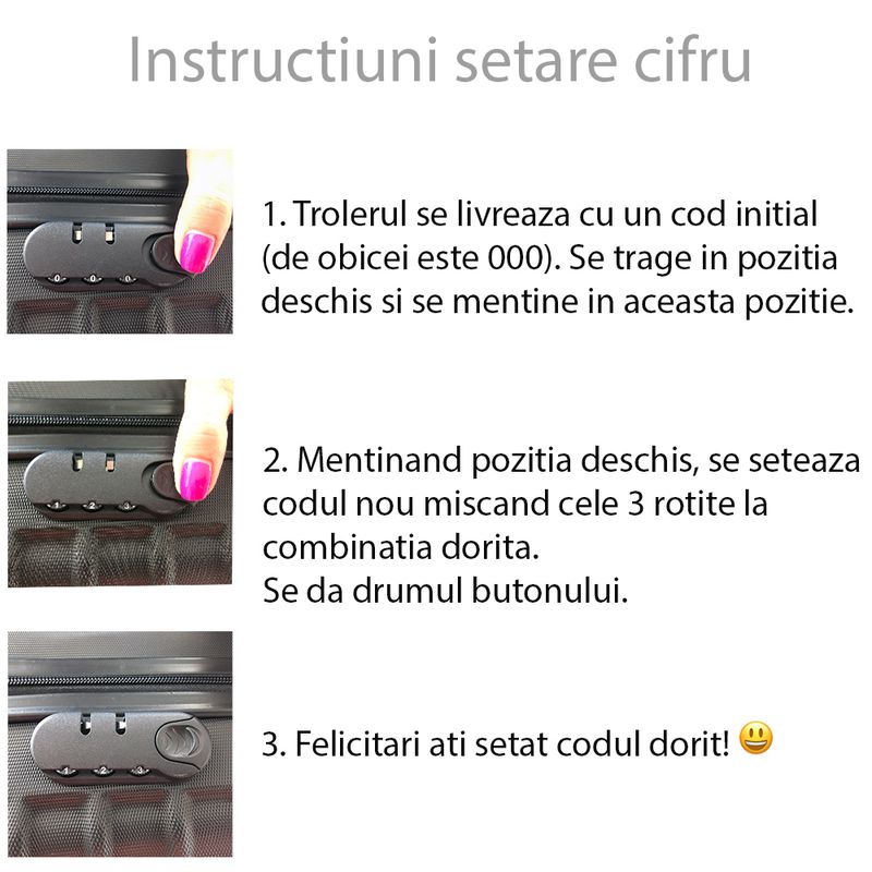 Sport si Outdoor - Articole de voiaj - Trolere - Troler Mare, Quasar & Co.®, Model Compatible Air, 4 roti 360 grade, cifru, maner telescopic, ABS,77x52x31 cm, roz pudrat - Infinity.ro
