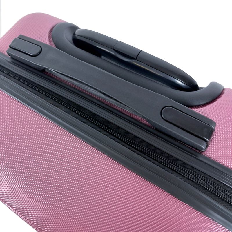 Sport si Outdoor - Articole de voiaj - Trolere - Troler Mare, Quasar & Co.®, Model Compatible Air, 4 roti 360 grade, cifru, maner telescopic, ABS,77x52x31 cm, roz pudrat - Infinity.ro