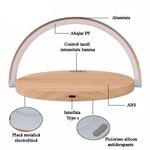 Casa si Gradina - Corpuri si surse de iluminat - Veioze si lampi - Veioze - Lampa cu incarcare wireless si suport telefon,Quasar & Co.®,3 functii, QI 10W, veioza cu 3 intensitati lumina,ABS, natur - Infinity.ro