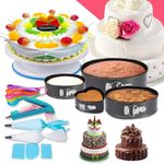 Casa si Gradina - Bucatarie si vesela - Ustensile bucatarie - Ustensile ornare prajituri - Set cofetarie/patiserie Quasar & Co.®, 162 piese cu tavi si sabloane pentru ornarea/decorarea prajiturilor - Infinity.ro